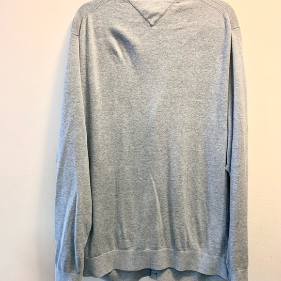 Tommy Hilfiger Mens Oversized light grey button up cardigan 2XL - Picture 6 of 10